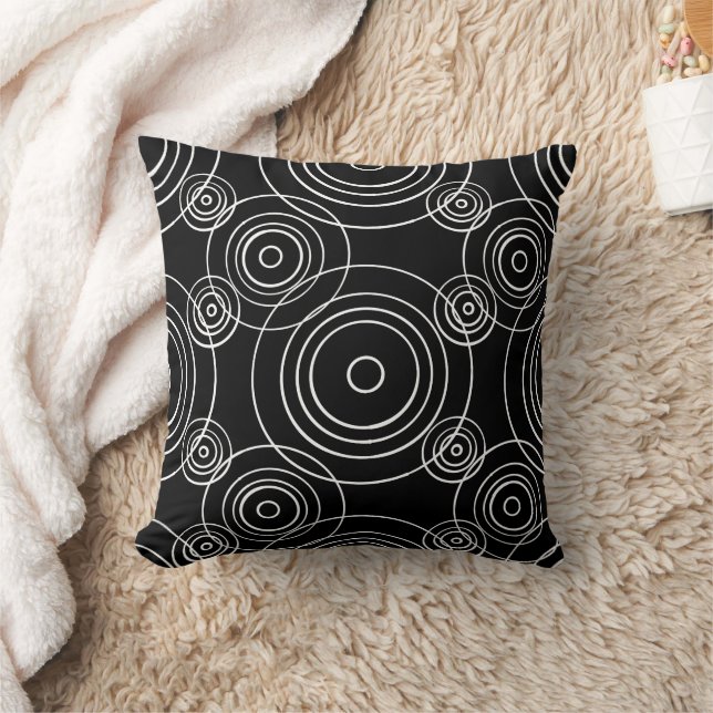 Cojín Decorativo Lluvia en ondas blancas (Manta)