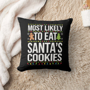 Cojín Decorativo Lo Más Probable Es Comer Noches De Papá Noel