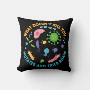 Cojín Decorativo Lo que no te mata silencia y trata de nuevo
