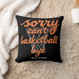 Cojín Decorativo Lo siento, no puedo decir adiós al baloncesto