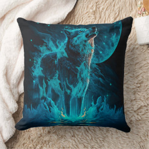 Cojín Decorativo Lobo azul