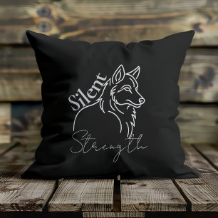 Cojín Decorativo Lobo de Fuerza Silenciosa