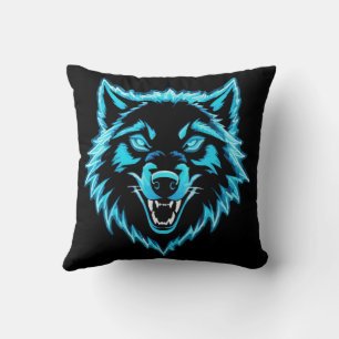 Cojín Decorativo Lobo de neón