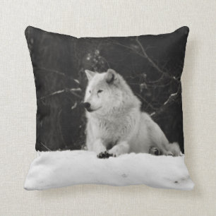 Cojín Decorativo Lobo de nieve