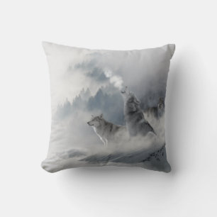 Cojín Decorativo Lobo de nieve Invierno Vida Silvestre