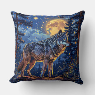 Cojín Decorativo Lobo en bosque