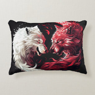 Cojín Decorativo Lobo Espíritu Animal Fantasía Sombra Ligera