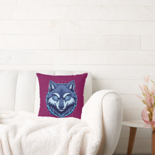 Cojín Decorativo Lobo Fiero – Símbolo de Fuerza y Libertad