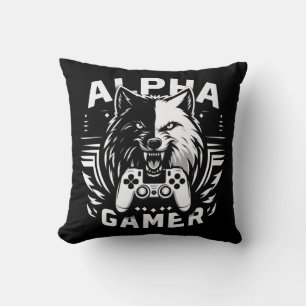 Cojín Decorativo Lobo Gamer Alfa Yin Yang