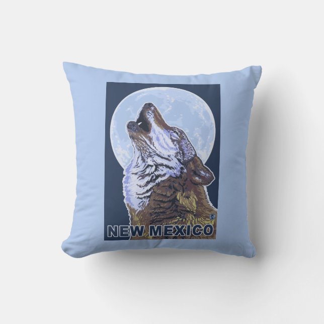 Cojín Decorativo Lobo gris HowlingNew México (Anverso)