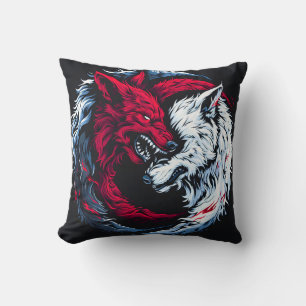 Cojín Decorativo Lobo lunar dual