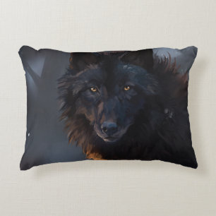 Cojín Decorativo Lobo negro