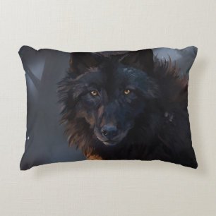 Cojín Decorativo lobo negro