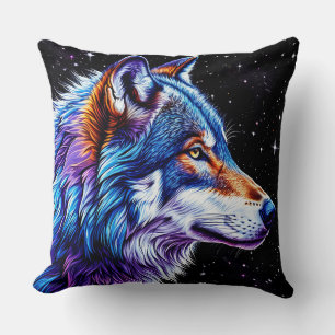 Cojín Decorativo Lobo por la Noche