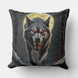 Cojín Decorativo Lobo sediento de sangre