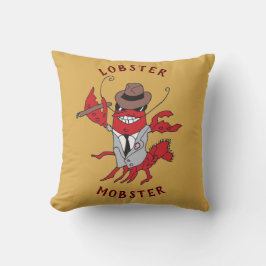 Cojín Decorativo Lobster Mobster 🦞 Funny Personalizado Gangster