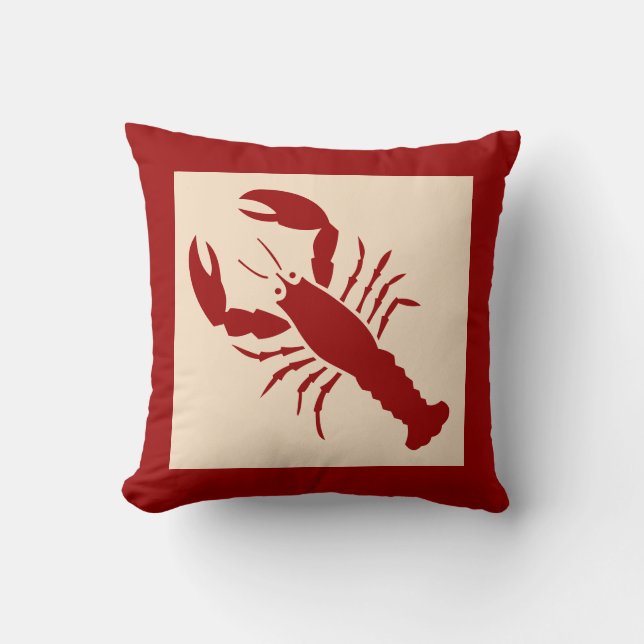 Cojín Decorativo Lobster Rojo (Anverso)