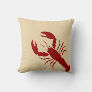 Cojín Decorativo Lobster Rojo ~ Caída Vintage