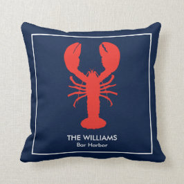 Cojín Decorativo Lobster rojo masculino personalizado