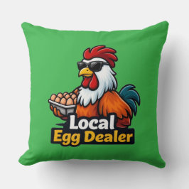 Cojín Decorativo Local egg dealer, gansta, roster.