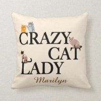Loco Cat Lady Personalizado Ivory