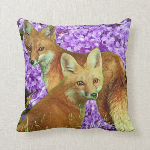 Cojín Decorativo Loco como un Zorro en Lilacs
