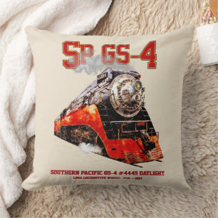 Cojín Decorativo Locomotora de vapor clásica Southern Pacific GS-4