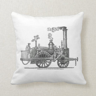 Cojín Decorativo Locomotora de vapor temprano