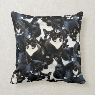 Cojín Decorativo Locura del gato del smoking