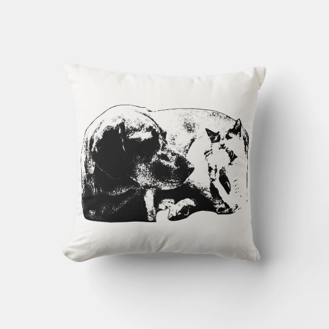 Cojín Decorativo Loft Calm - Perro y gato (Anverso)