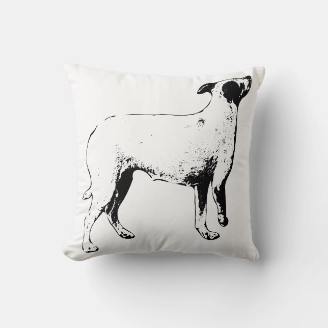 Cojín Decorativo Loft Lines - Perro erguido (Anverso)