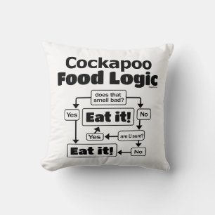 Cojín Decorativo Lógica de alimentos de Cockapoo