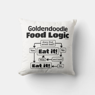 Cojín Decorativo Lógica de alimentos Goldendoodle