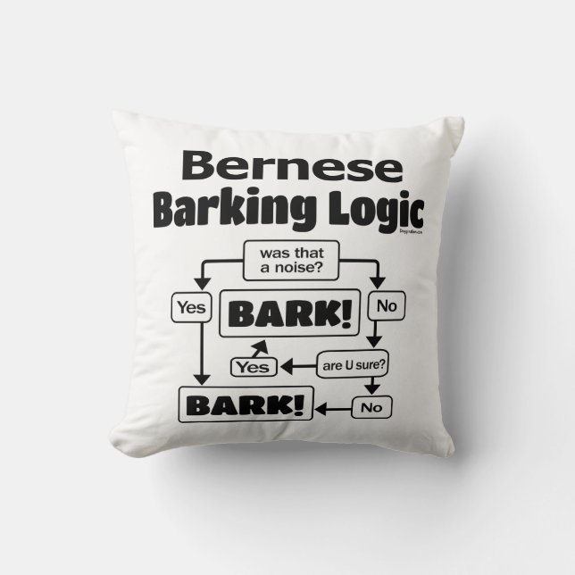 Cojín Decorativo Lógica de barking de Bernese (Anverso)