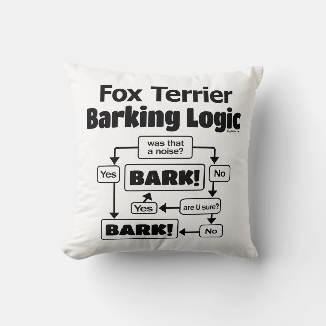 Cojín Decorativo Lógica de barrido de Fox Terrier (Anverso)