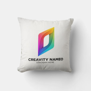 Cojín Decorativo Logo brillante: Innovación futurista