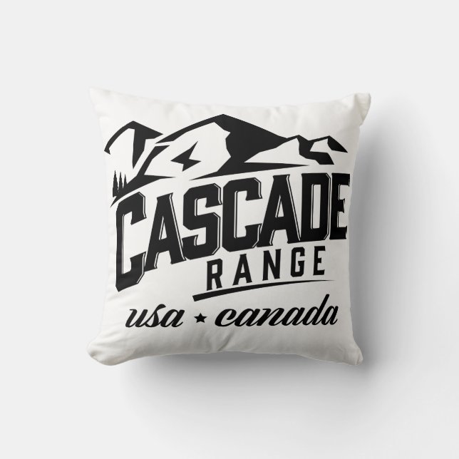 Cojín Decorativo Logo de Cascade Range USA Canada. (Anverso)