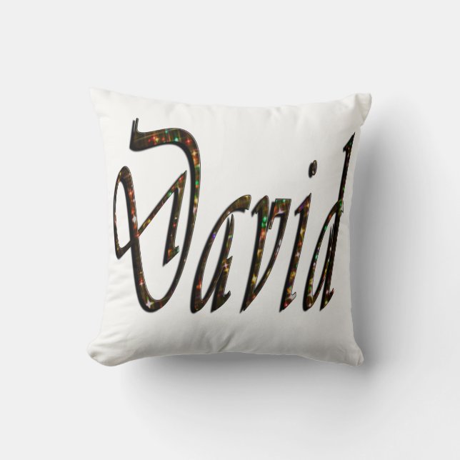 Cojín Decorativo Logo de David Name, (Anverso)