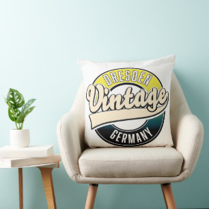 Cojín Decorativo Logo de estilo vintage de Dresden