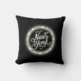 Cojín Decorativo Logo de Guay Retro Black and White New York City