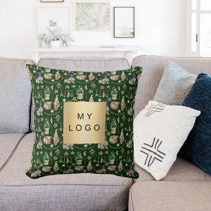 Cojín Decorativo logo de la casa de campo nórdica de los navidades