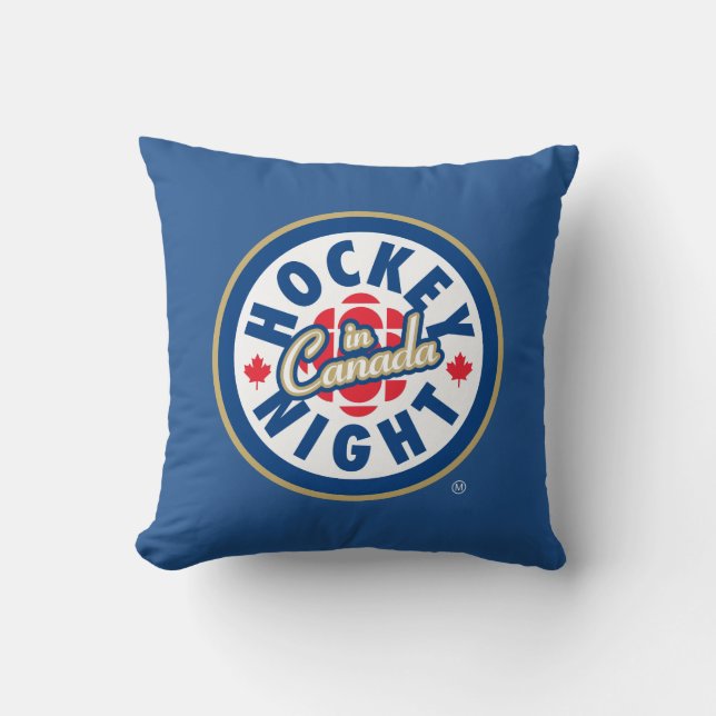 Cojín Decorativo Logo de la Noche de Hockey en Canadá (Anverso)