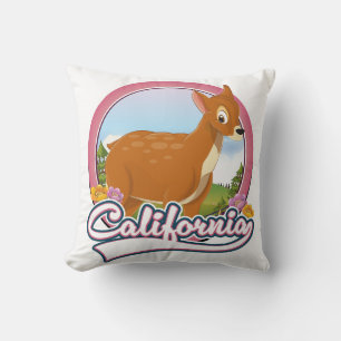 Cojín Decorativo Logo de las vacaciones en California Deer