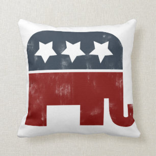 Cojín Decorativo Logo de los elefantes del GOP