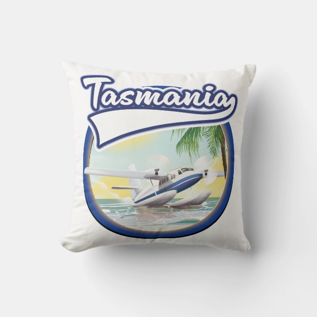 Cojín Decorativo Logo de viaje de Tasmania (Anverso)