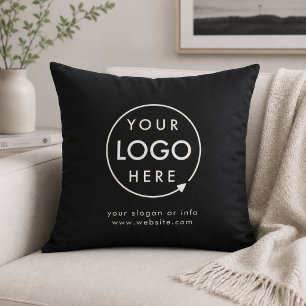 Cojín Decorativo Logo   Empresa Corporativa Minimalista