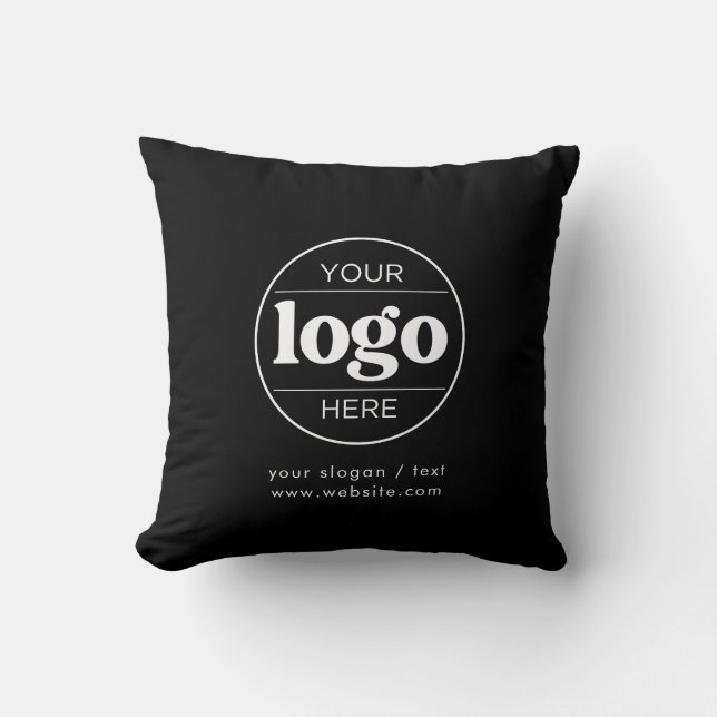 Cojín Decorativo Logo | Empresa empresarial (Anverso)