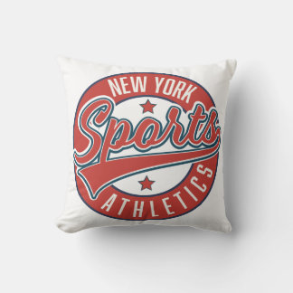 Cojín Decorativo logotipo atlético deportivo de nueva york clásico