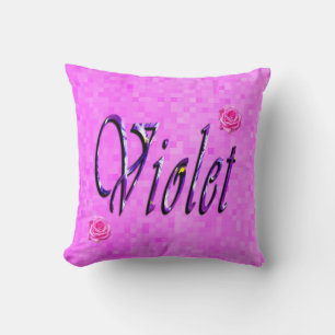 Cojín Decorativo Logotipo conocido femenino violeta,