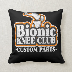 Cojín Decorativo Logotipo de cirugía de reemplazo de rodilla Bión